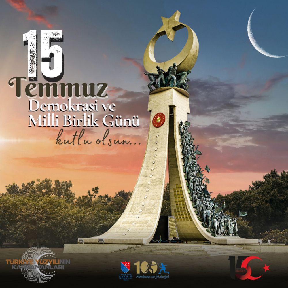 15 Temmuz Demokrasi ve Milli Birlik Günü'nün yıl dönümünde; kahramanca mücadele vermiş tüm aziz şehit ve gazilerimizi sevgi, saygı ve duayla anıyoruz.