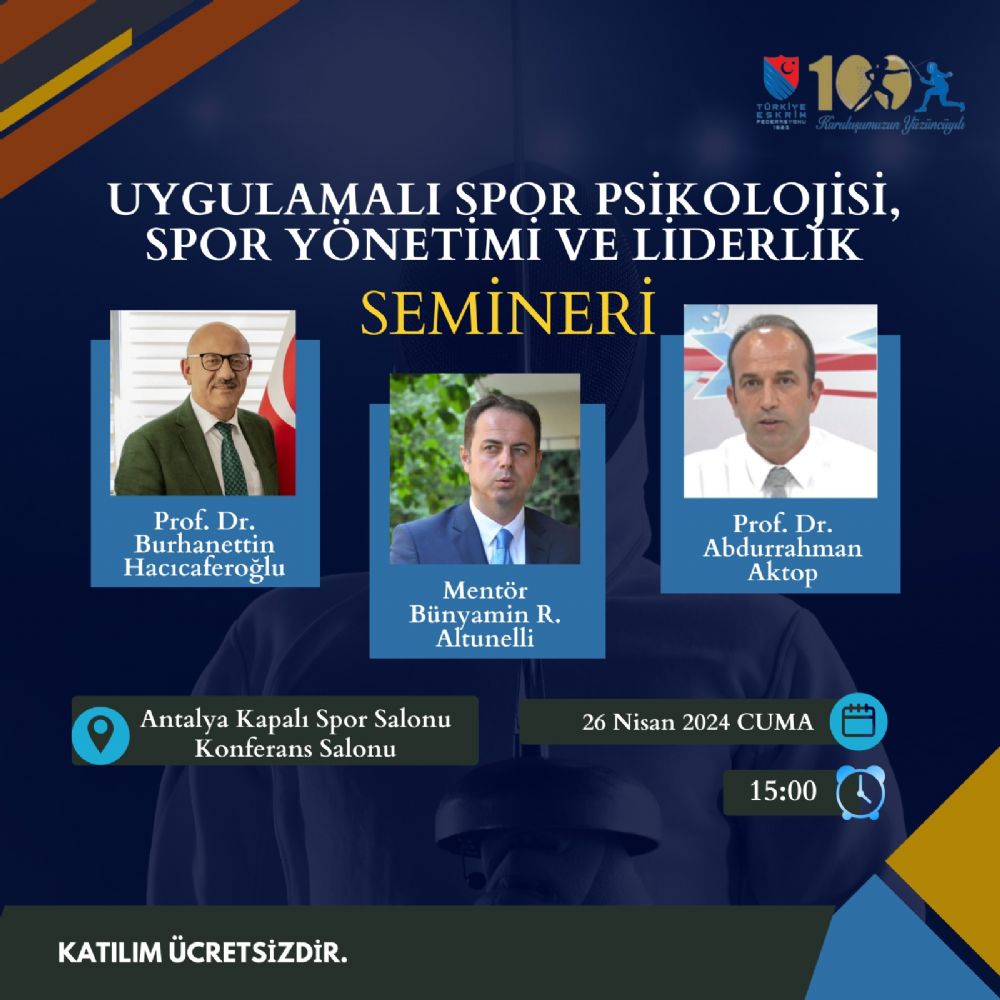 Uygulamalı Spor Psikolojisi, Spor Yönetimi ve Liderlik Semineri Hk.