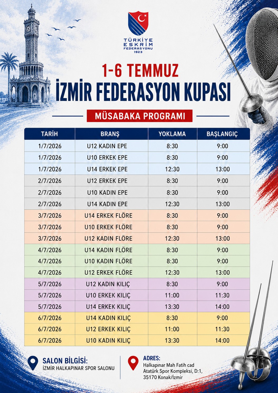 İZMİR MÜSABAKA PROGRAMI1